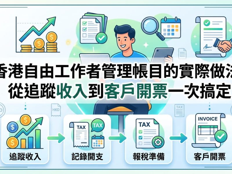 香港自由工作者管理帳目的實際做法，從追蹤收入到客戶開票一次搞定
